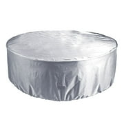 Round Patio Table Cover, Patio Furniture Covers Waterproof, Outdoor Table and Chairs Cover, silvery, 2 sizes